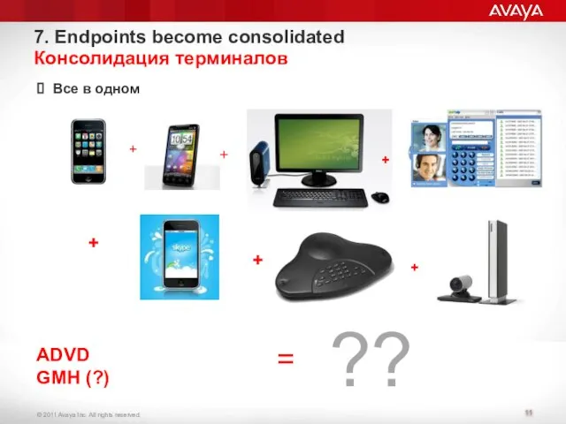 7. Endpoints become consolidated Консолидация терминалов + + + + + +