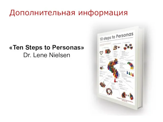 Дополнительная информация «Ten Steps to Personas» Dr. Lene Nielsen