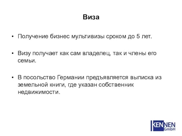 Виза Получение бизнес мультивизы сроком до 5 лет. Визу получает как сам