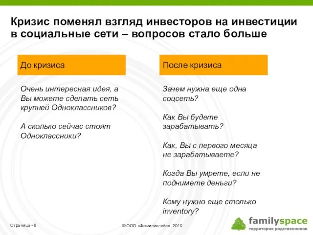 Кризис поменял взгляд инвесторов на инвестиции в социальные сети – вопросов стало