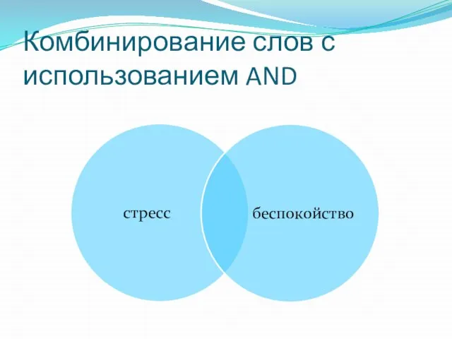 Комбинирование слов с использованием AND