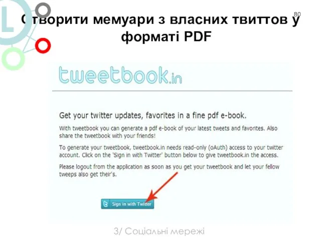 Створити мемуари з власних твиттов у форматі PDF 3/ Соціальні мережі