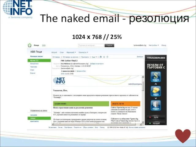 1024 х 768 // 25% The naked email - резолюция