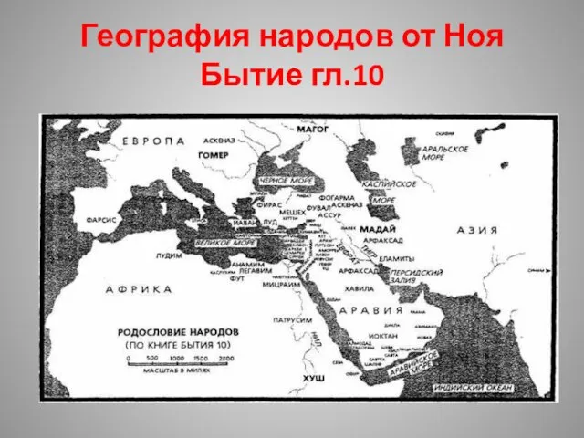 География народов от Ноя Бытие гл.10