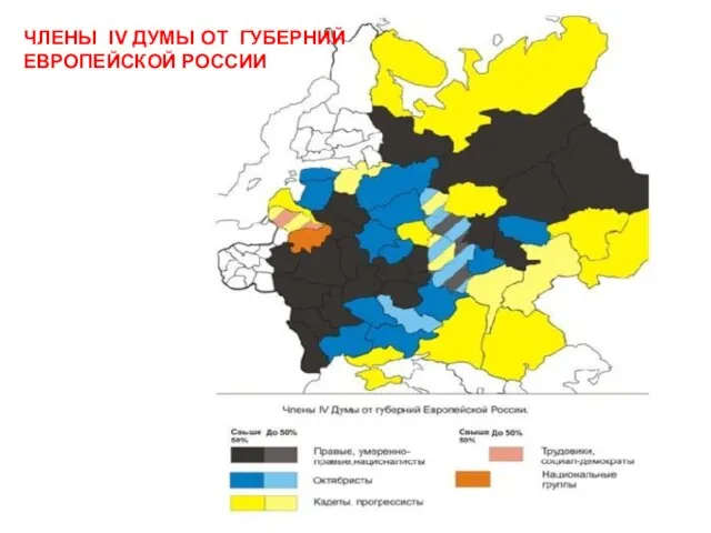 ЧЛЕНЫ IV ДУМЫ ОТ ГУБЕРНИЙ ЕВРОПЕЙСКОЙ РОССИИ