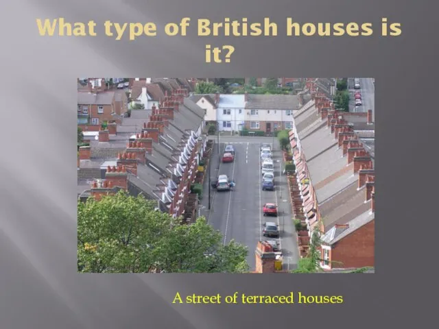 What type of British houses is it? A street of terraced houses