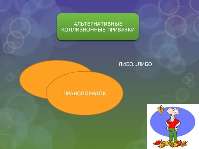 АЛЬТЕРНАТИВНЫЕ КОЛЛИЗИОННЫЕ ПРИВЯЗКИ ПРАВОПОРЯДОК ЛИБО…ЛИБО