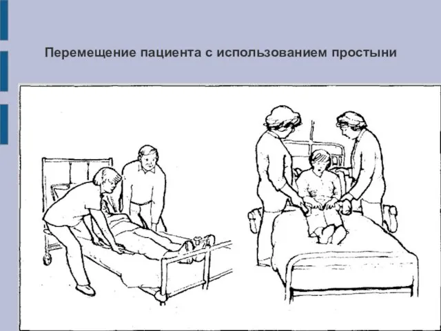 Перемещение пациента с использованием простыни