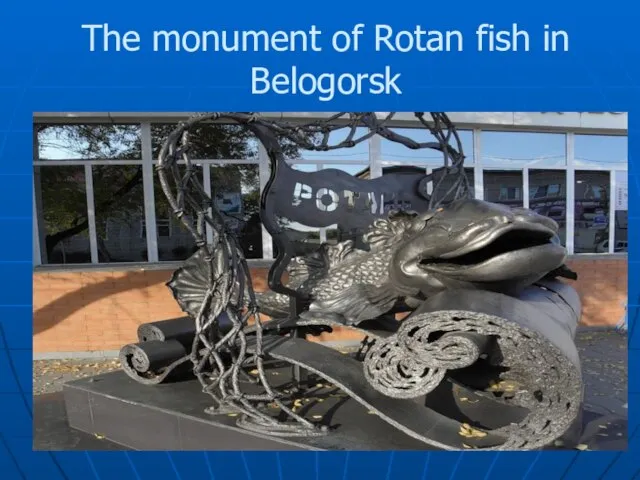 The monument of Rotan fish in Belogorsk