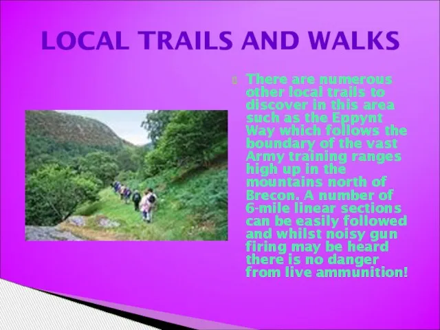 There are numerous other local trails to discover in this area such