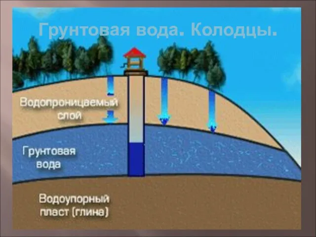 Грунтовая вода. Колодцы.