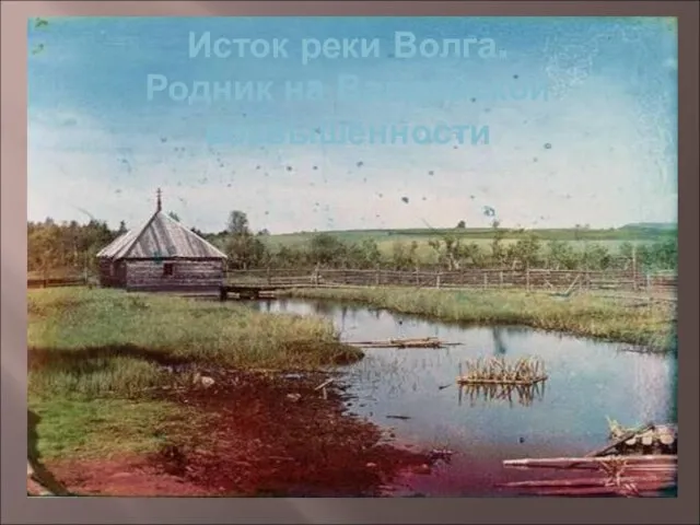 Исток реки Волга. Родник на Валдайской возвышенности