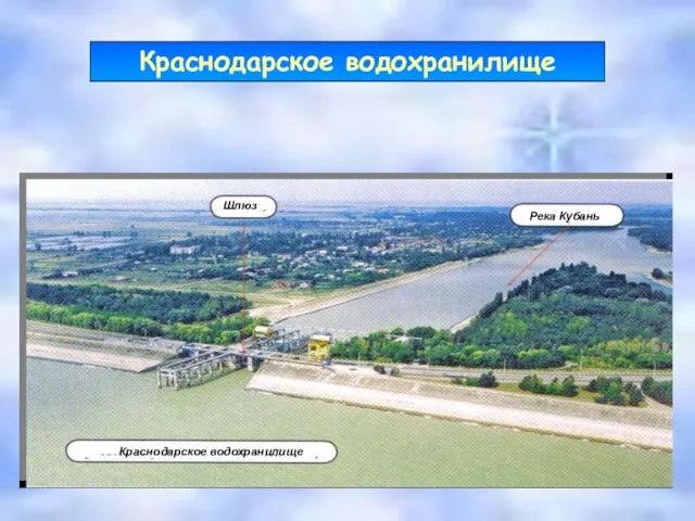 Краснодарское водохранилище Краснодарское водохранилище Шлюз Река Кубань