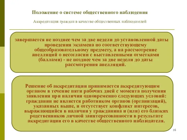 Решение об аккредитации принимается аккредитующим органом в течение пяти рабочих дней с