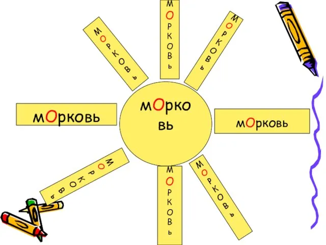 мОрковь М О Р К О В ь М О Р К