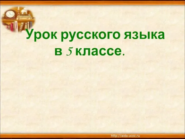 Урок русского языка в 5 классе.