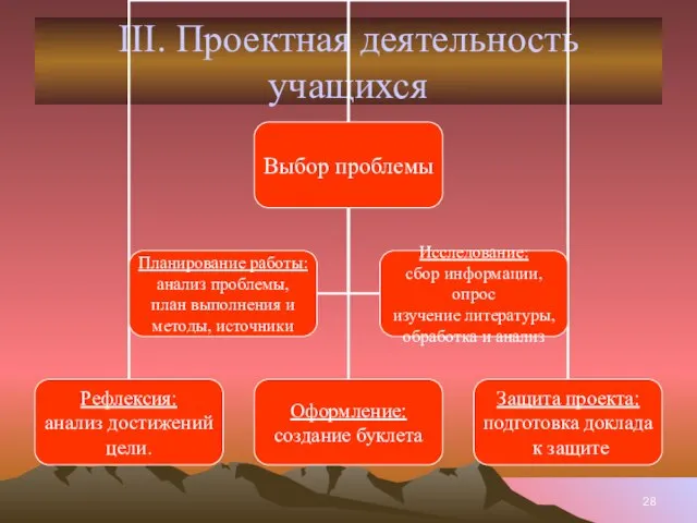 III. Проектная деятельность учащихся