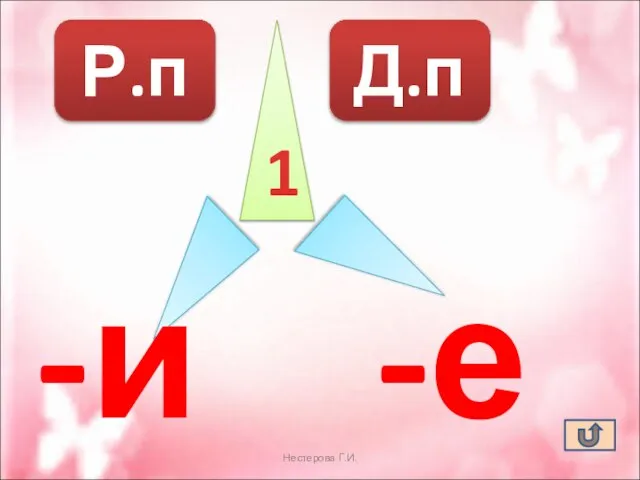 Нестерова Г.И. Р.п Д.п 1 -и -е