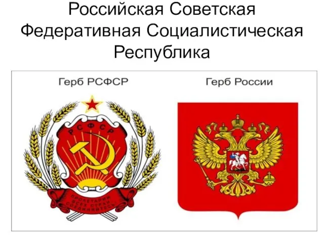 Российская Советская Федеративная Социалистическая Республика