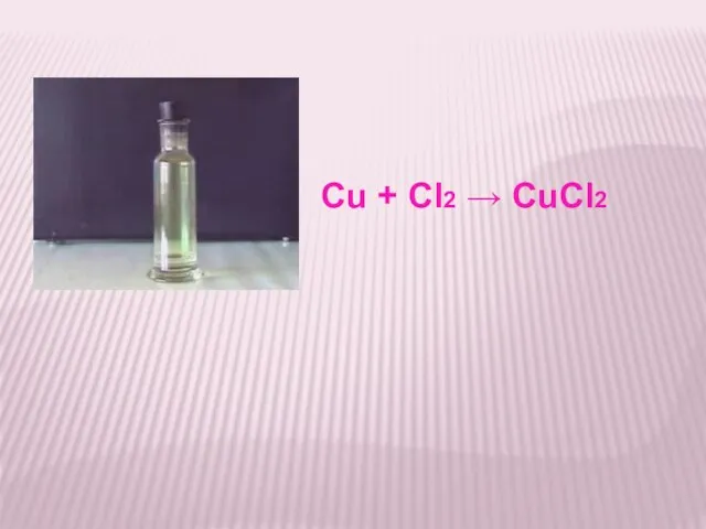 Cu + Cl2 → CuCl2