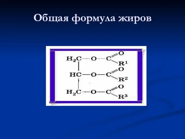 Общая формула жиров .