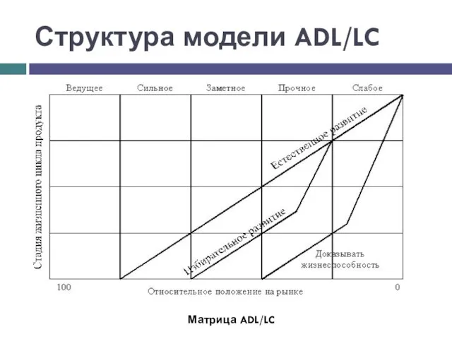 Структура модели ADL/LC Матрица ADL/LC