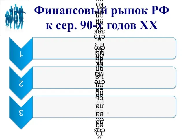 Финансовый рынок РФ к сер. 90-х годов XX