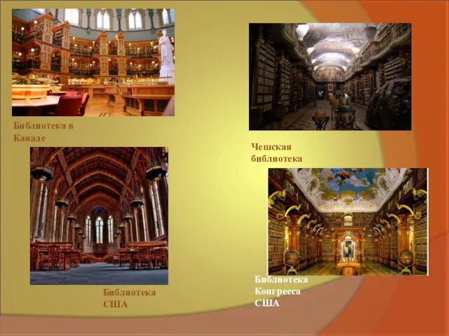 Библиотека в Канаде Чешская библиотека Библиотека США Библиотека Конгресса США