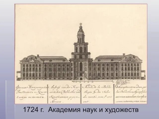 1724 г. Академия наук и художеств