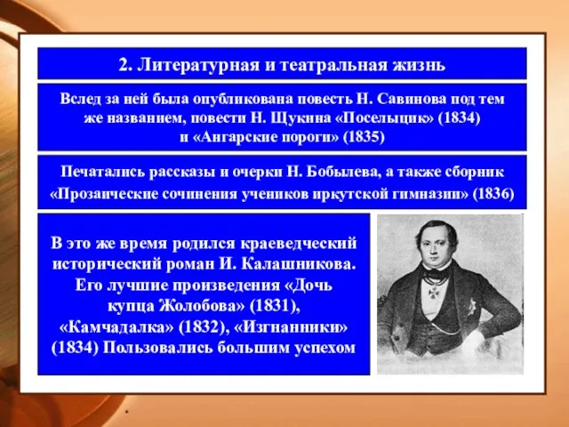 * 2. Литературная и театральная жизнь Вслед за ней была опубликована повесть