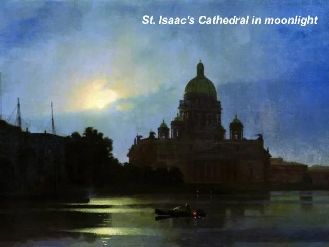 St. Isaac's Cathedral in moonlight St. Isaac's Cathedral in moonlight