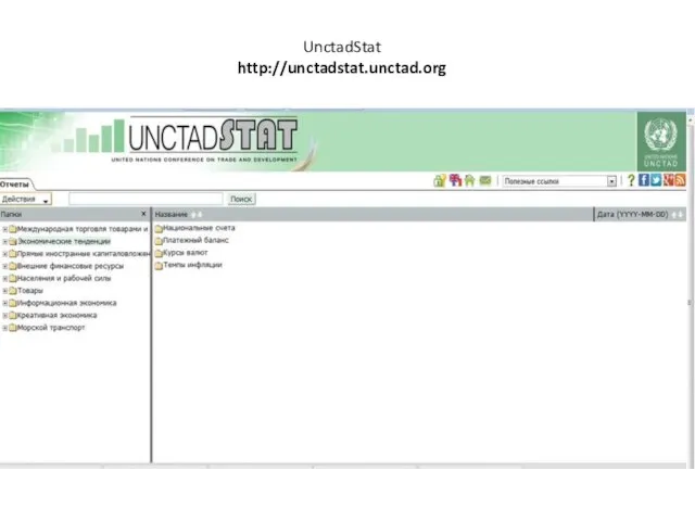 UnctadStat http://unctadstat.unctad.org