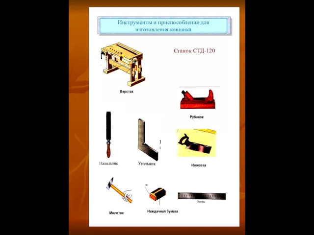 Станок СТД-120 Инструменты и приспособления для изготовления ковшика