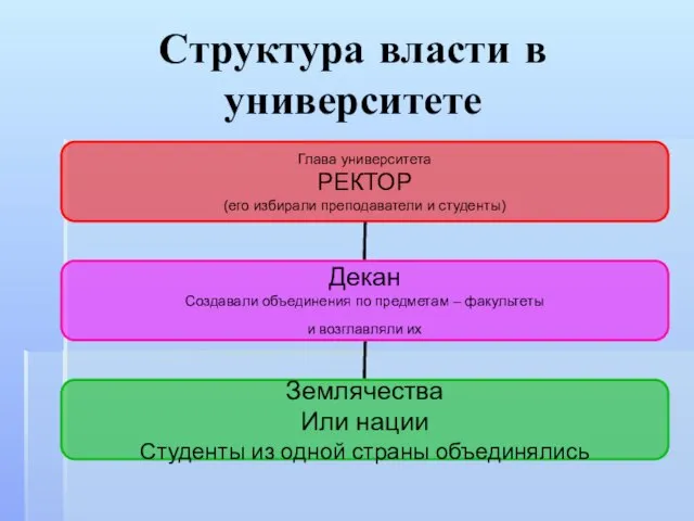 Структура власти в университете