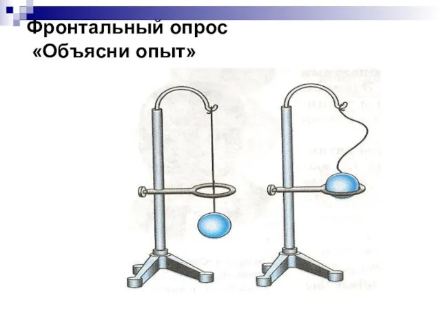 Фронтальный опрос «Объясни опыт»