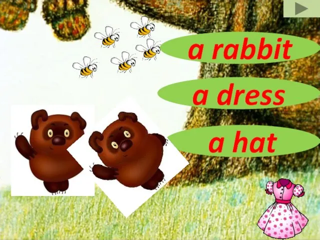 a dress a hat a rabbit