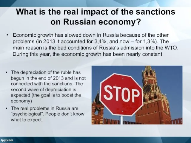 What is the real impact of the sanctions on Russian economy? Economic