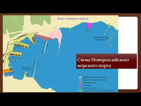 Схема Новороссийского морского порта