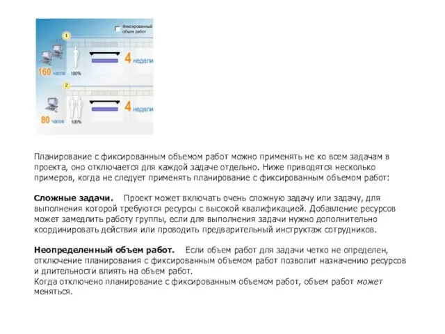 Планирование с фиксированным объемом работ можно применять не ко всем задачам в