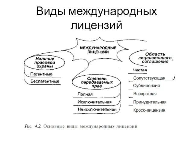 Виды международных лицензий