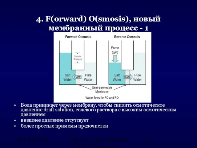 2013-05-20. Lőrincz Lajos, Expert of ICSTI, Hungary 4. F(orward) O(smosis), новый мембранный