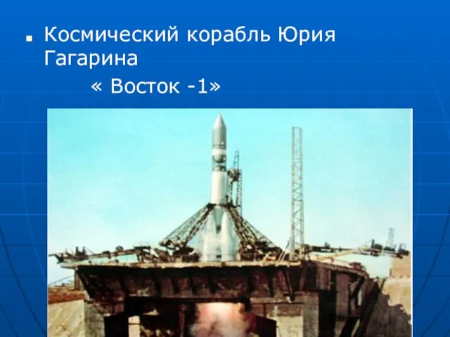 Космический корабль Юрия Гагарина « Восток -1»