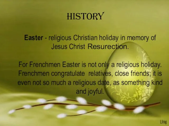 History Easter - religious Christian holiday in memory of Jesus Christ Resurection.