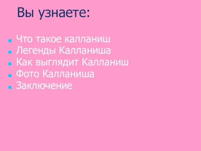 Что такое калланиш Легенды Калланиша Как выглядит Калланиш Фото Калланиша Заключение Вы узнаете: