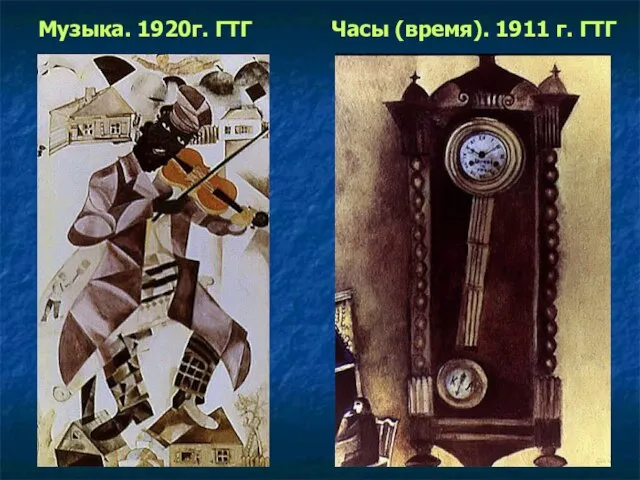 Музыка. 1920г. ГТГ Часы (время). 1911 г. ГТГ