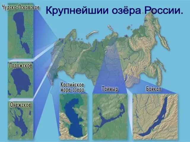 Крупнейшии озёра России.