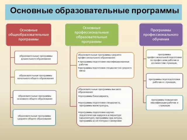 Основные образовательные программы