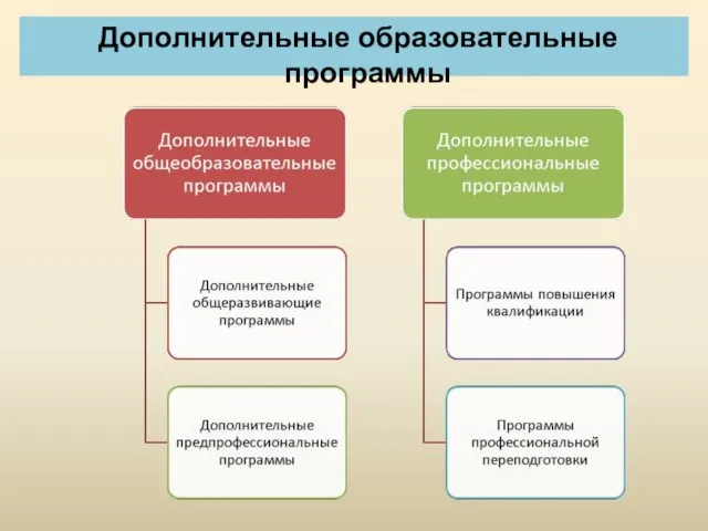 Дополнительные образовательные программы