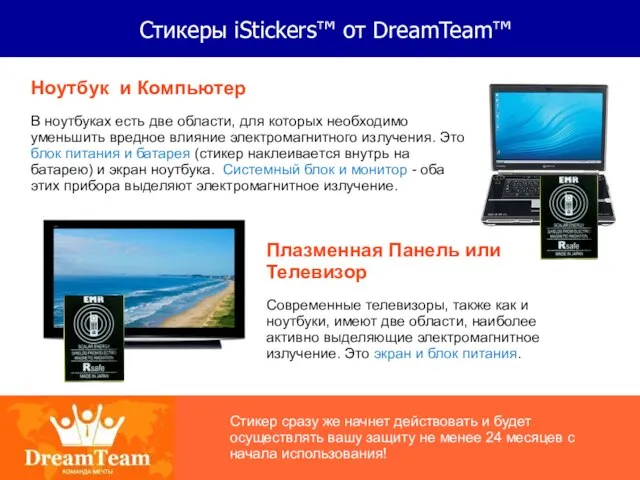 Стикеры iStickers™ от DreamTeam™ Ноутбук и Компьютер В ноутбуках есть две области,