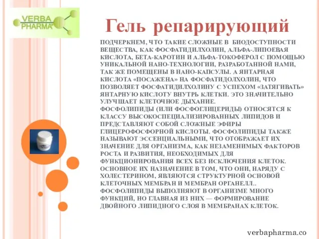 ПОДЧЕРКНЕМ, ЧТО ТАКИЕ СЛОЖНЫЕ В БИОДОСТУПНОСТИ ВЕЩЕСТВА, КАК ФОСФАТИДИЛХОЛИН, АЛЬФА-ЛИПОЕВАЯ КИСЛОТА, БЕТА-КАРОТИН